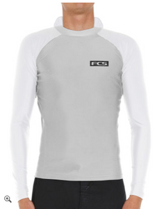 FCS Essential Hooded LS Rash Vest Grey